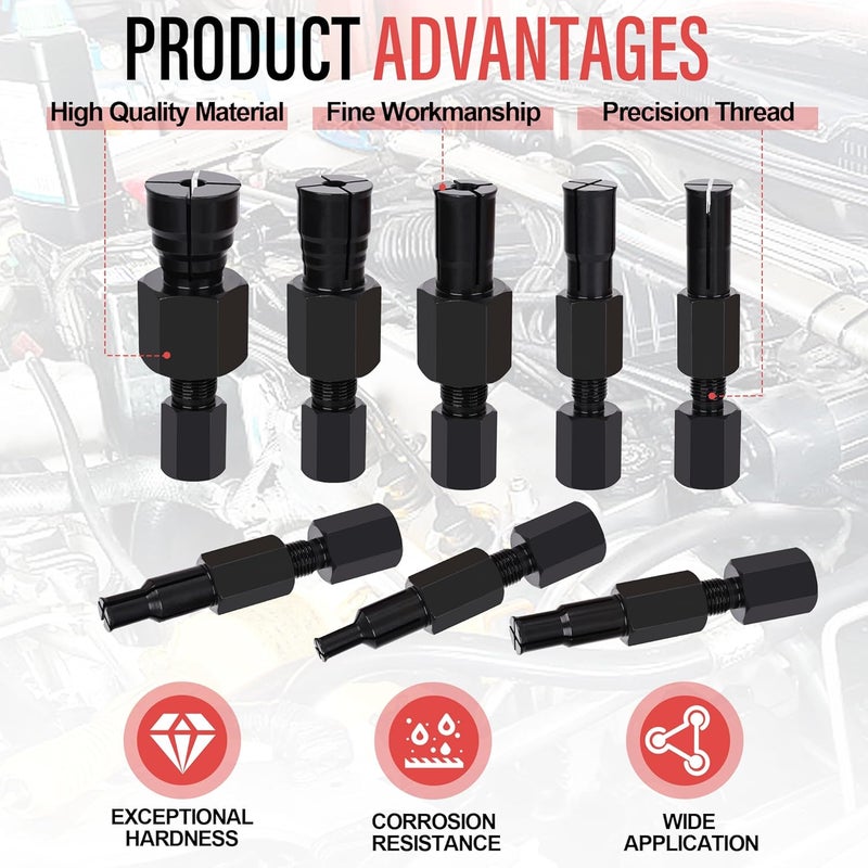 ACIMOD Motorcycle Blind Inner Bearing Puller Tool Kit, 8-32mm Collets Internal Bearing Removal Tool with Slide Hammer, 9 pcs Inner Bearing Extractor Kit - Image 4